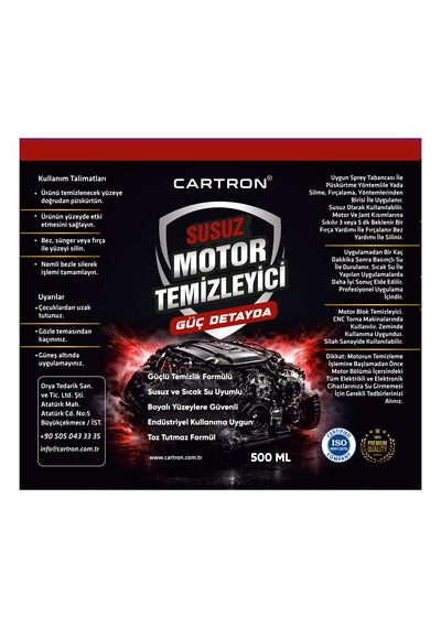 Cartron Susuz Motor Temizleyici 500 Ml