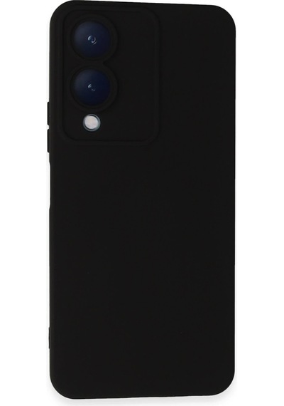 Newface - 554 - Vivo Y17s Kılıf Nano İçi Kadife Silikon - Edntrend - - Siyah Sıyah