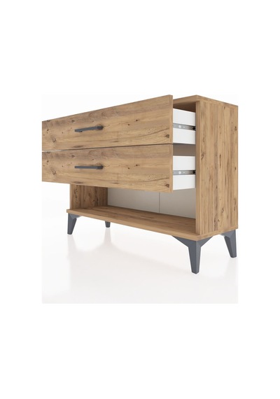 Arges Şifonyer 2 Çekmeceli 88x30x64 Çam-çam Atlas Çam