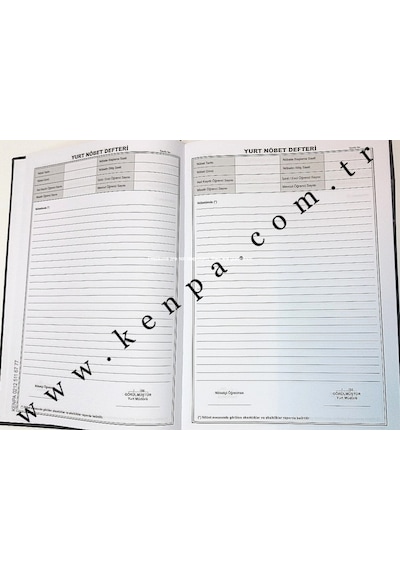 Yatılı Yurt Nöbet Defteri 22x32 100 Yp