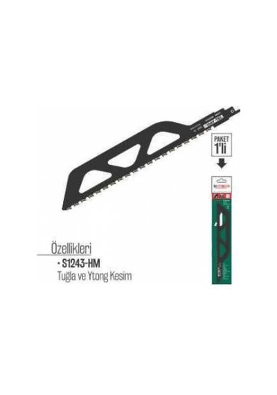 Bay-Tec Tuğla ve Ytong Tilki Kuyruğu Ucu Kılıç Testere Ucu 305 MM