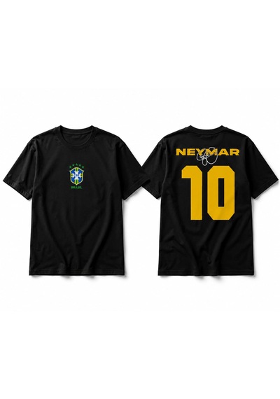 Hesco Neymar Baskılı Tshirt Siyah