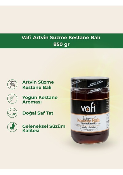 Vafi Artvin Süzme Kestane Balı 850 Gr-4782