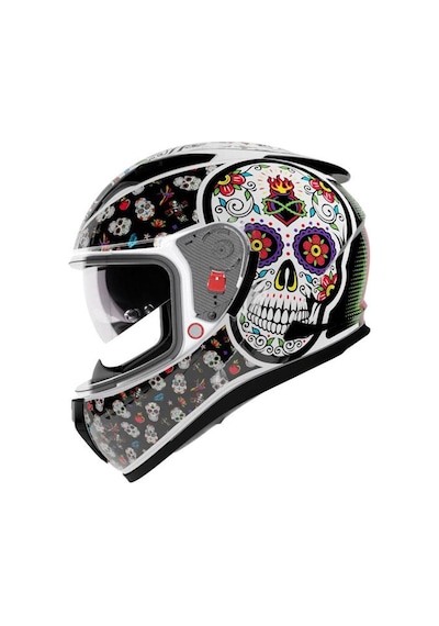 Shiro Sh-605 Sv Skull Candy Full Face Motosiklet Kaskı + Iridium Vizör Çok Renkli