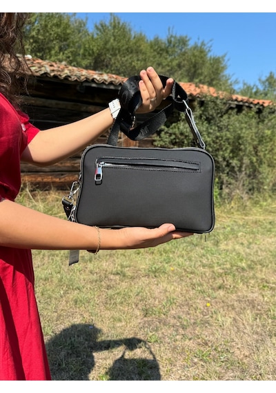 Just Polo Kadın Yeni Sezon Gofraj Baskılı Omuz Çantası 232053mh Siyah