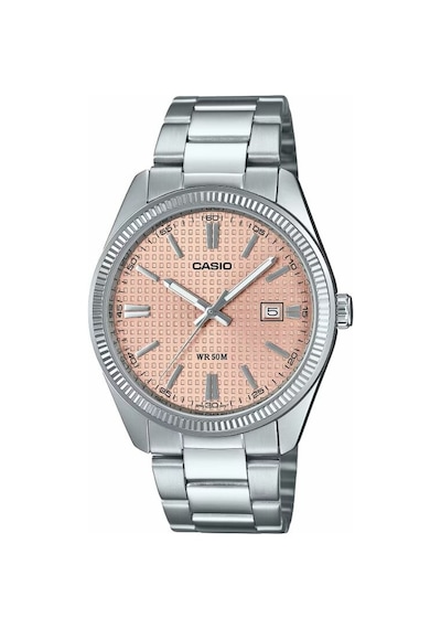 Casio Mtp-1302pe-4avdf Quartz Çelik Gri Pembe Kadran 39 Mm Erkek Kol Saati Gri