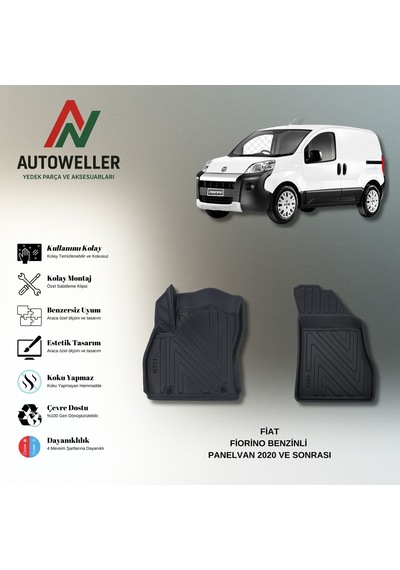 Fiat Fiorino Benzinli 2020 Sonrası Panelvan Uyumlu Havuzlu Oto Paspas