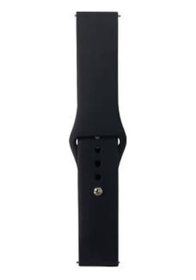 Gear S3 Band Serisi 22mm Klasik Kordon Silikon Strap Kayış - Siyah