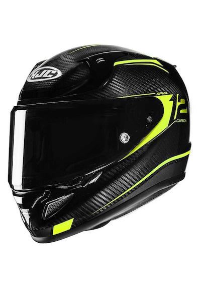 Hjc Rpha12 Kask Carbon Keres Siyah Neon Sarı Açık