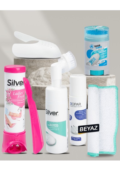 Kadın Beyaz Spor Ayakkabı Temizleme Ve Bakım Seti Boya & Deodorant & Köpük & Jel