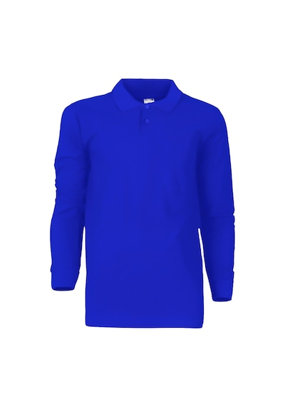 2 İp Polo Yaka Sweatshırt Saks Mavi