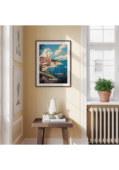 Porec Hırvatistan Seyahat Posteri Vintage Sahil Duvar Sanatı İstria Sanat Baskısı