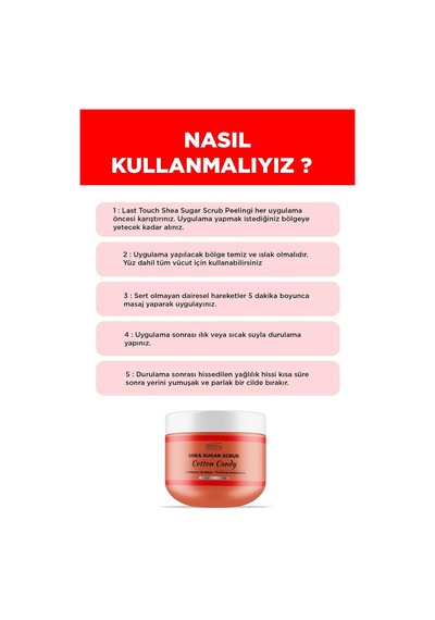 Body Scrub Besleyici, Nemlendirici Ve Arındırıcı, Shea Şeker Scrub 300 Ml Cotton Candy