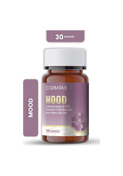 Erbatab Mood 30 Kapsül Passiflora Valerian Ve Melisa Ekstraktları İçeren Takviye Edici Gıda 30 Kapsül