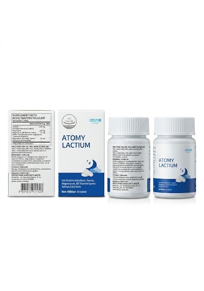 Atomy Lactium Süt Proteini Hidrolizatı, L-teanin, Magnezyum Ve B6 İçeren 60 Tablet