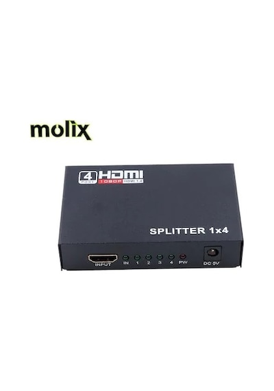 Molix 4 Port Hdmı Çoğaltıcı Splitter Hdmı 1.4V Çoklayıcı Dağıtıcı