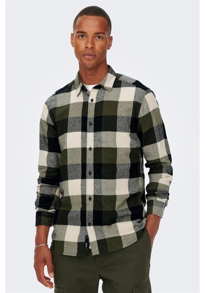 Only & Sons Onsgudmund Ls 3t Check Shırt Noos Forest