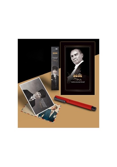 Atatürk Temalı Ajanda Ve Ayraç Seti 124-Pembe