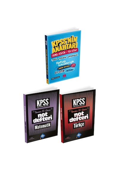 2026 Kpss'nin Anahtarı Genel Yetenek Genel Kültür Pratik Notlar Seti 3 Kitap