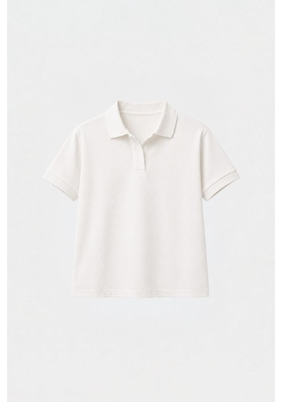 Suud Collection Ekru Josie Oversize Polo Yaka Tişört