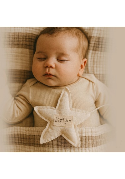 Bistyle Müslin Battaniye Uyku Arkadaşli Pure Life 70156 85x85cm Bej Bej