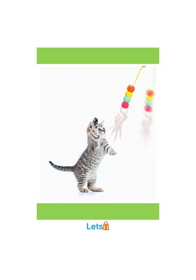 Elastik Yapışkanlı Kedi Oyun Oltası Çanlı Eğlenceli Oyun