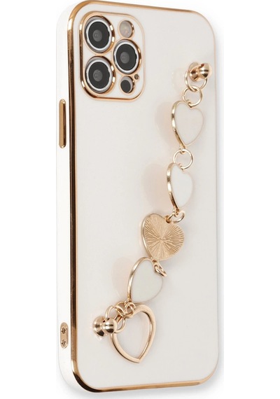 Ilkeshop Newface Apple iPhone Uyumlu 12 Pro Max Kılıf Esila Silikon - Beyaz