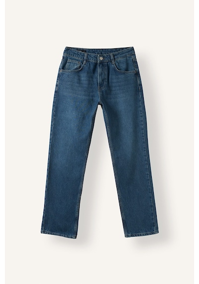 Defacto %100 Pamuk Straight Fit Yıkama Efektli Jean Pantolon H7644ax26aunm28 Mavi-nm28