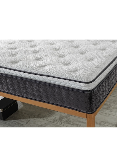 Mu&bah Antrasit Ultra Ortopedik Lara Pedli Paket Yaylı Tavşan Tüyü Kumaş Yatak 100x200