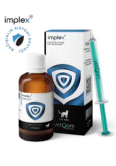 Vetqom Implex Kedi Bağışıklık Desteği Kedi Nezlesi, Enfeksiyon, İştahsızlık, Halsizlik & Beta-glukan Desteği