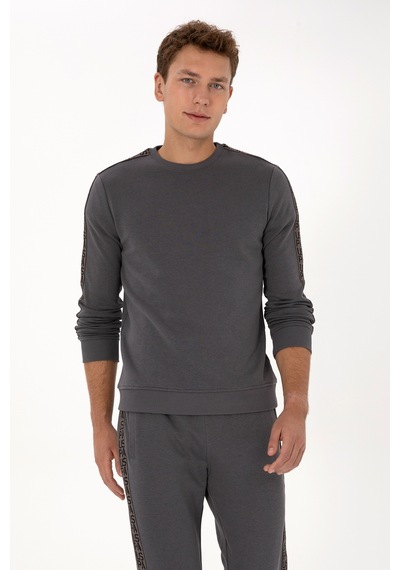 U.S. Polo Assn. Erkek Regular Fit Bisiklet Yaka Gri Sweatshirt 50316363-VR024