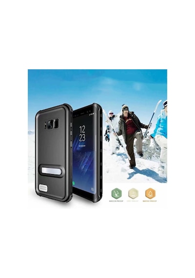 Galaxy S8 Plus Kılıf 1-1 Su Geçirmez Kılıf Siyah
