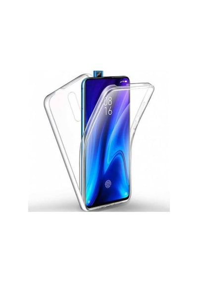 Skyarc Xiaomi Mi Note 10 360 Derece Kılıf Kristal Silikon Şeffaf Soft Ön Arka
