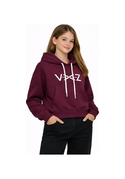 Kız Çocuk Kapüşonlu Sweatshirt Bgl-st05274 MÜRDÜM