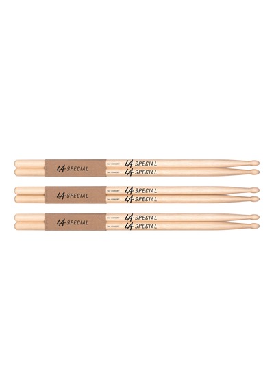 La Specials Davul Çubukları Davul Çubukları 5a Hickory Davul Çubukları, Oval Ahşap Başlık, Üç Çift
