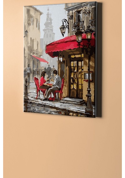 Webstyle Sayılarla Boyama Seti Kasnaklı Cafede Buluşma 60 X 75 Cm