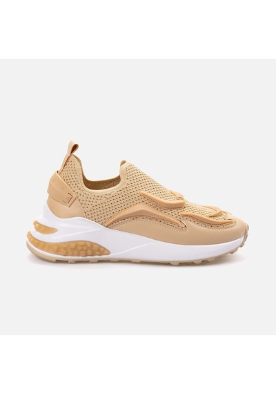 Kemal Tanca Taşlı Kadın Spor & Sneaker Ayakkabı 039 Bej