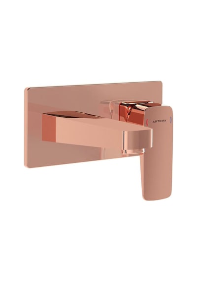 Artema Root Square A4273826 Ankastre Sıva Üstü Lavabo Bataryası Bakır
