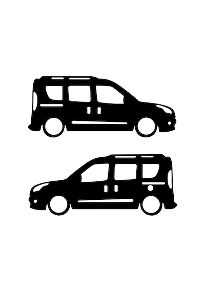 Fiat Doblo Sticker (2'Li Takım) Doblo Gölge Sticker Doblo Oto