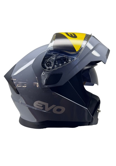 Kask Evo Marka Vizörlü Çeneden Açılır Nardo Gri