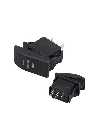 Sintine Pompa Sembollü Işıksız Yaylı 3 Pinli On-off 12-24v Marin Switch