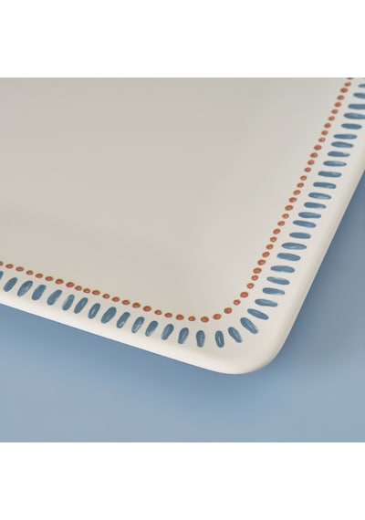 Bella Maison Marine Seramik Sunum Tabağı Mavi 31 x 21 CM