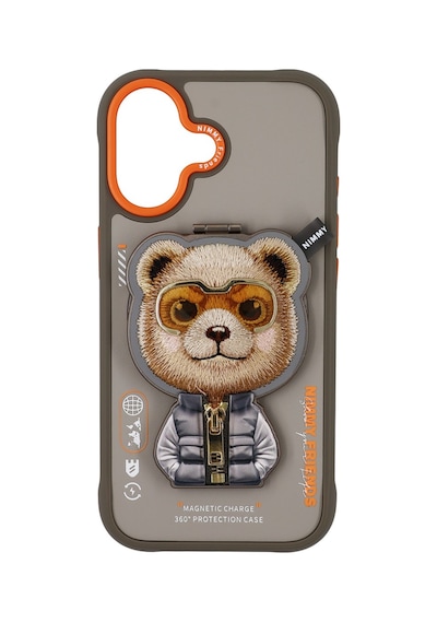 Apple Uyumlu iPhone 17 Magsafe Stand Özellikli 3d Gözlük Ve Fermuarlı Bear Nakışlı Cool Cute 2.0 Kılıf 11a Şeffaf Apple Uyumlu iPhone 17 Magsafe Stand Özellikli 3d Gözlük Ve Fermuarlı Bear Nakışlı Cool Cute 2.0 Kılıf 11a Şeffaf