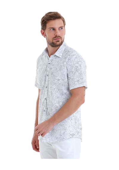 Hatemoğlu Lacivert Comfort Fit Baskılı 100% Pamuk Slim Yaka Kısa Kollu Gömlek 24d190000006 Lb1 Lacivert Hatemoğlu Lacivert Comfort Fit Baskılı 100% Pamuk Slim Yaka Kısa Kollu Gömlek 24d190000006 Lb1 Lacivert