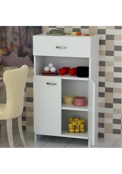 Çok Amaçlı Dolap Banyo Mutfak Kiler Hira Beyaz