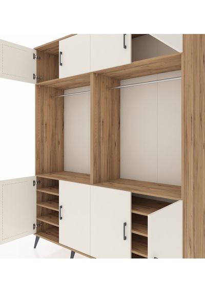 Hyperion Gardrop 10 Raflı 8 Kapaklı 2 Askılı 176x44x221 Çam-aytaşı/çam Aytaşı/çam Hyperion Gardrop 10 Raflı 8 Kapaklı 2 Askılı 176x44x221 Çam-aytaşı/çam Aytaşı/çam