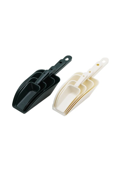 Urve Urv-3041 4 Parça Ölçü Erzak Kürek Kaşık Seti Renkli Plastik
