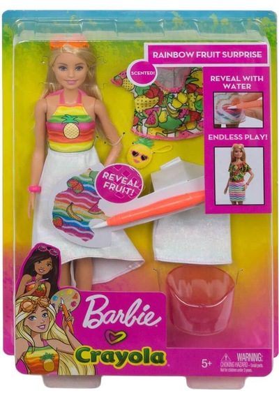 Barbie Crayola Mevyeli Tasarım Bebeği Gbk18