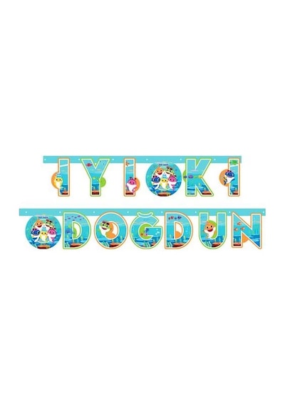 Baby Shark Iyi Ki Doğdun Harf Set