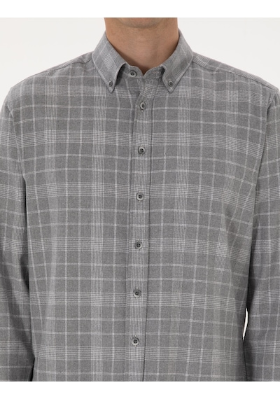 Pierre Cardin Erkek Gri Gömlek Desenli 50312371-vr024 Gri